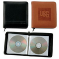 Bonded Leather DVD Holder w/ Protective Sleeves